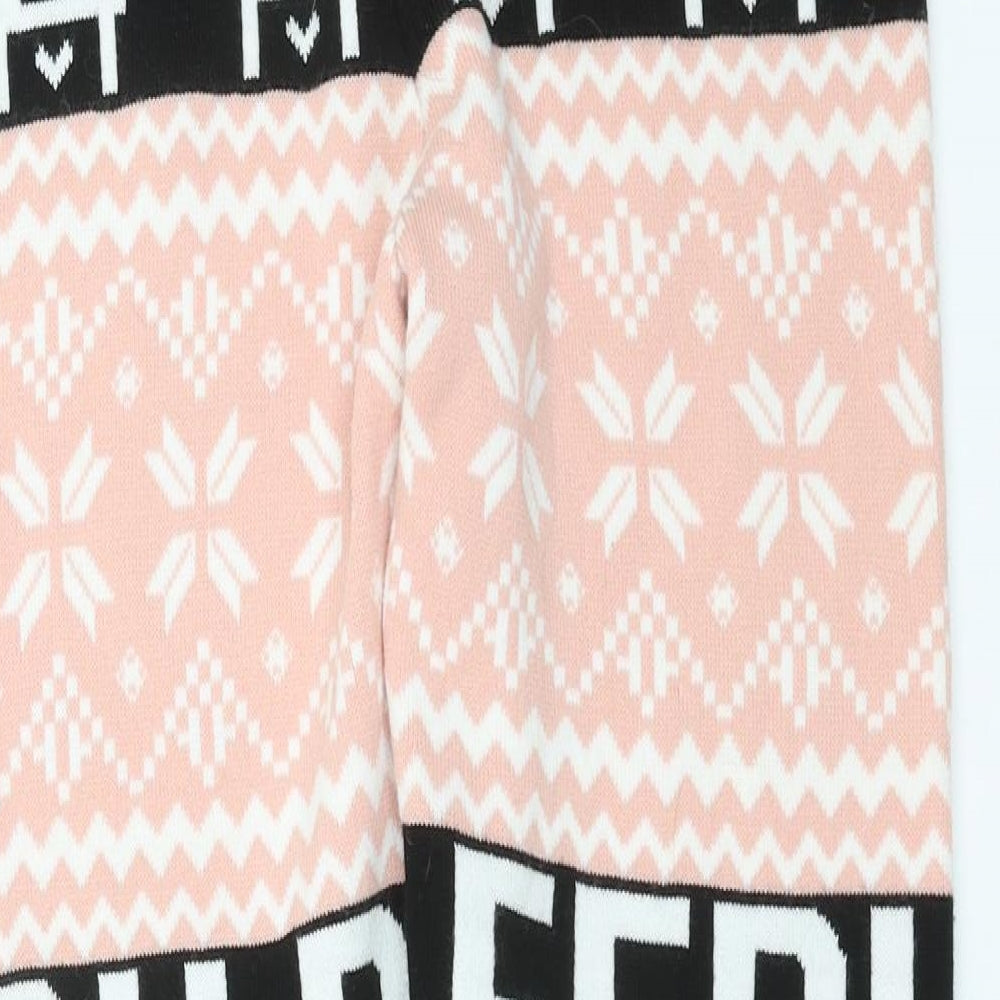 New Look Girls Pink Geometric Knit Pyjama Pants Size 10-11 Years