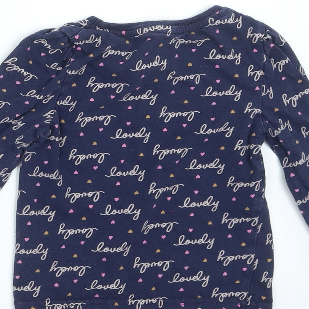 Primark Girls Blue Basic T-Shirt Size 9-12 Months - lovely
