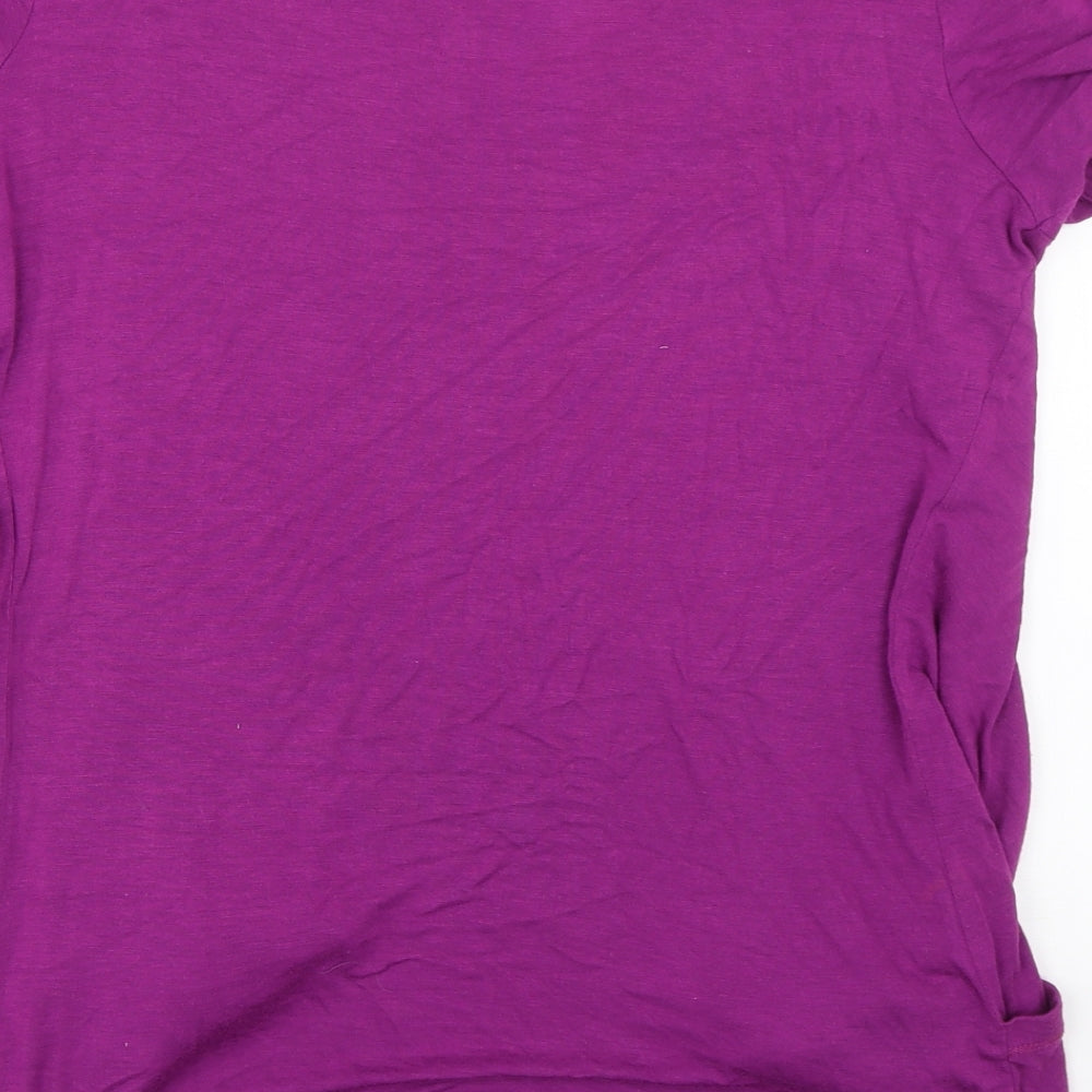 Editions Womens Purple Kimono T-Shirt Size 12