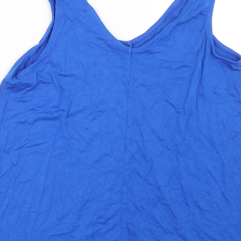 George Womens Blue Basic Tank Size 10