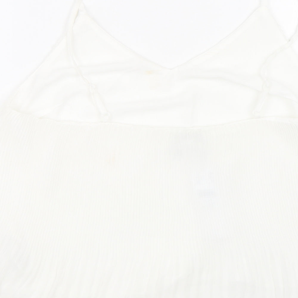 Topshop Womens White Basic Tank Size 10