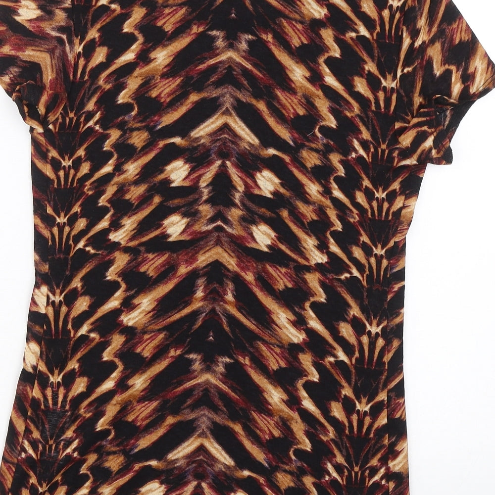 Dorothy Perkins Womens Brown Basic T-Shirt Size 8