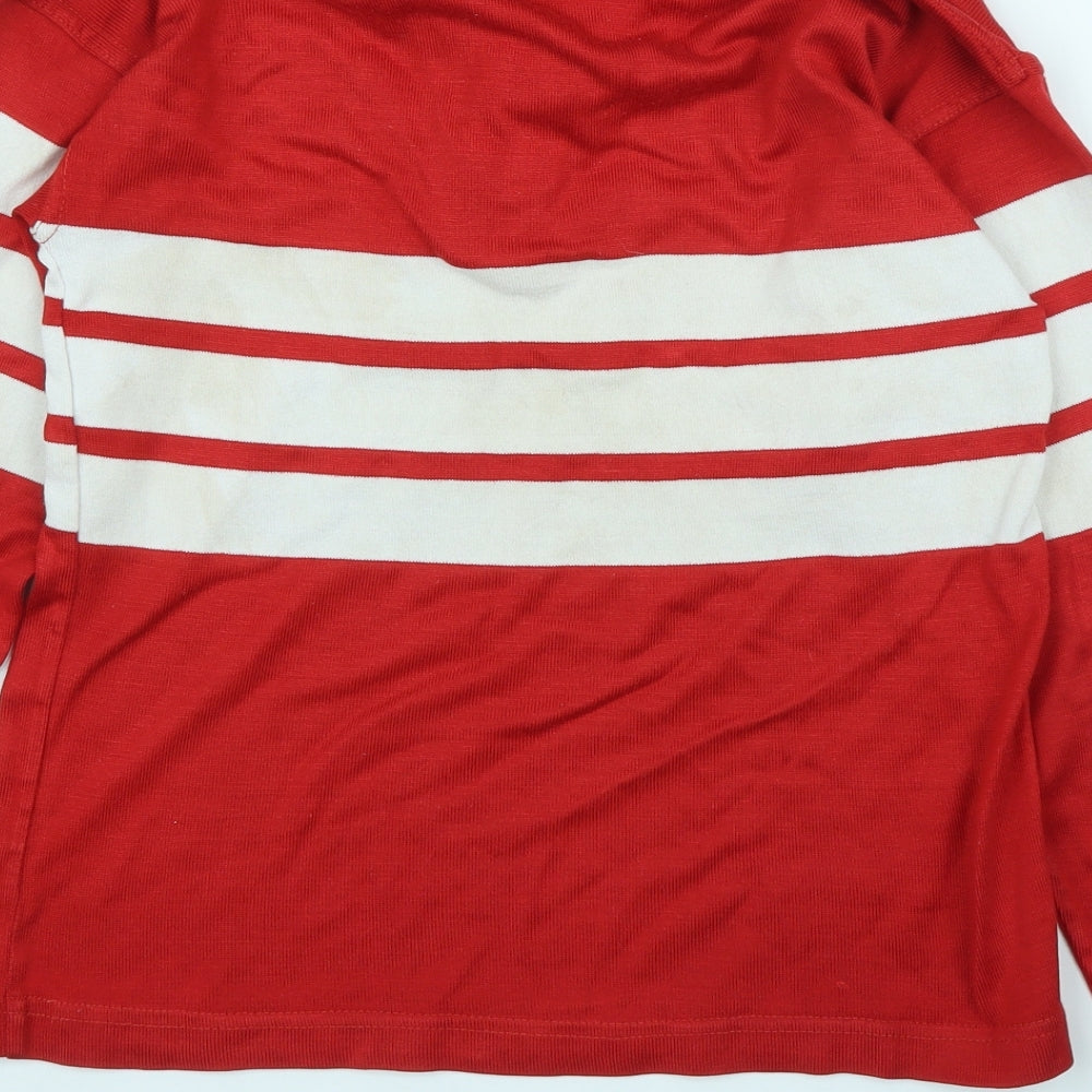 Preworn Boys Red Jersey Polo Size 8-9 Years