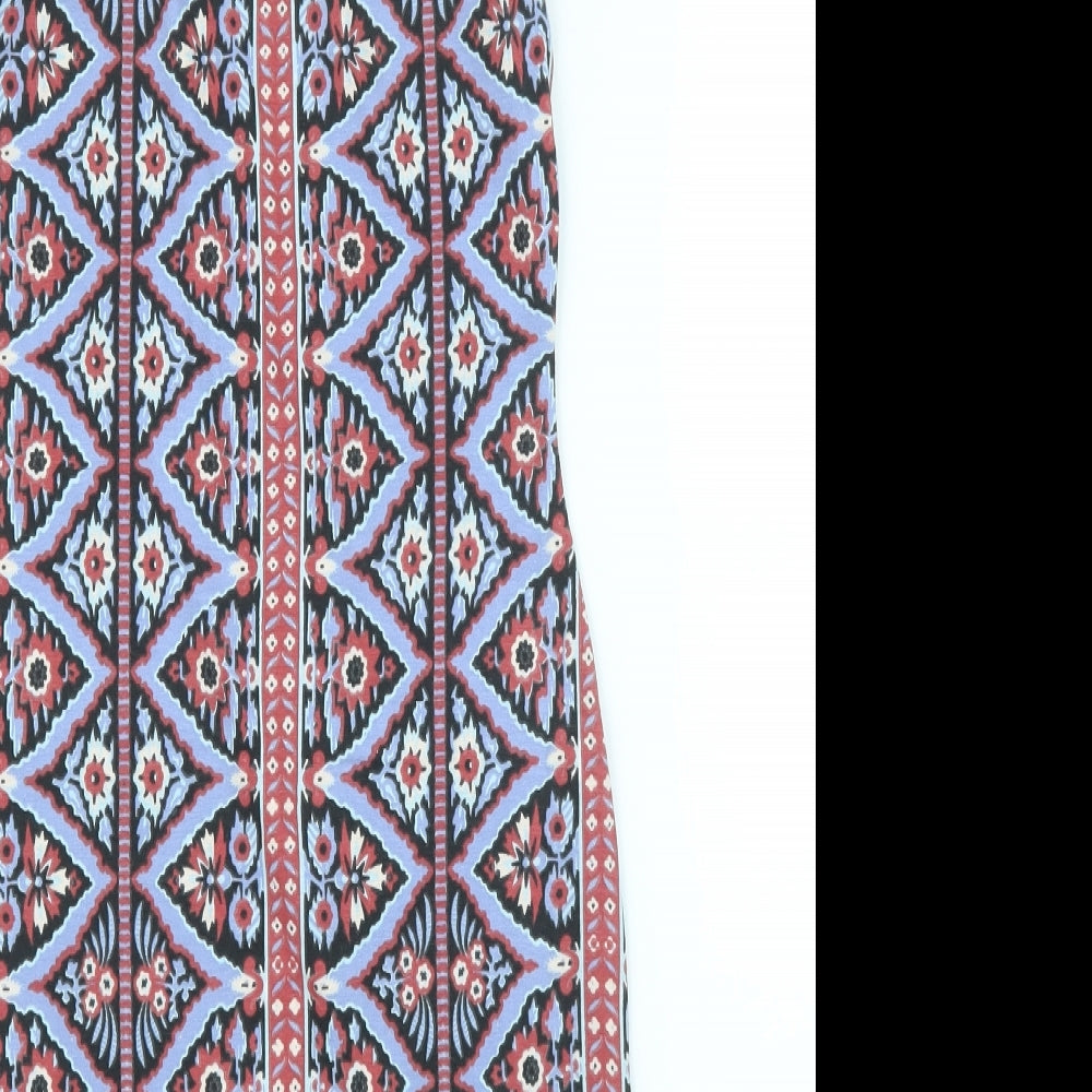 Primark Womens Blue Geometric Bodycon Size 10