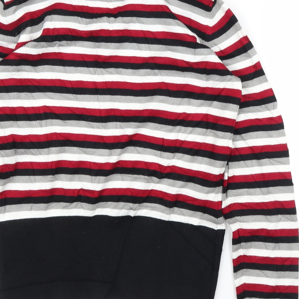 Country Casuals Womens Red Striped Pullover Jumper Size S