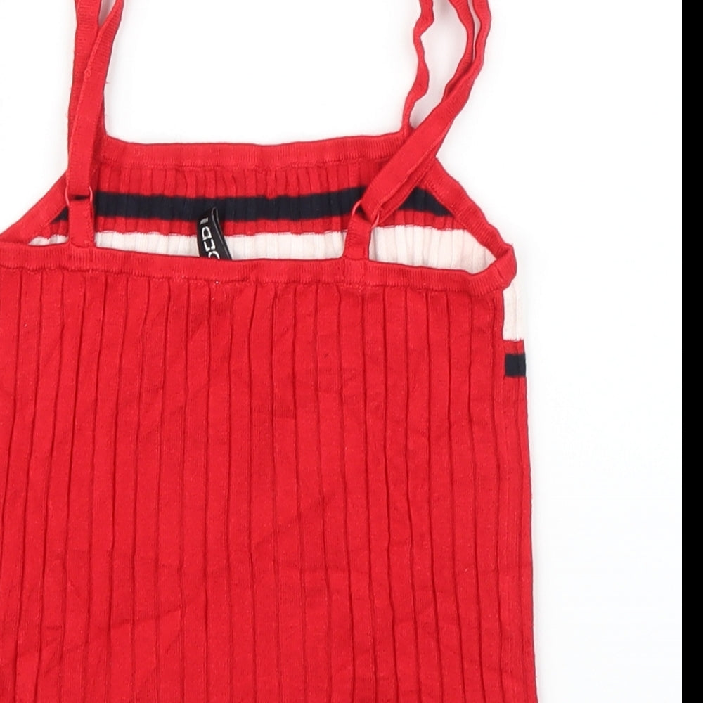 H&M Womens Red Striped Camisole Blouse Size S