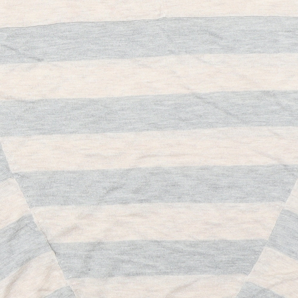 Warehouse Womens Grey Striped Pullover Jumper Size 8