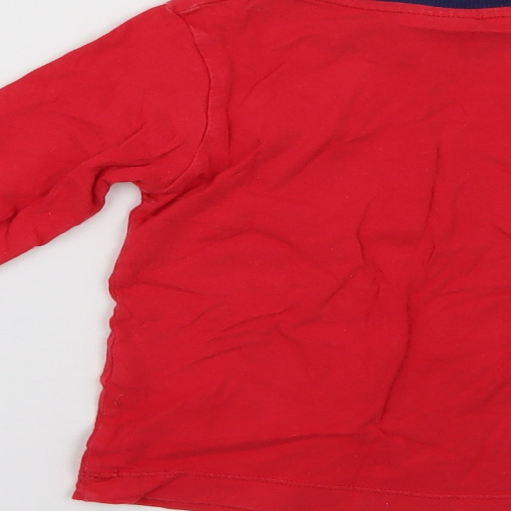 Matalan Boys Red Geometric Pyjama Top Size 2-3 Years - Christmas