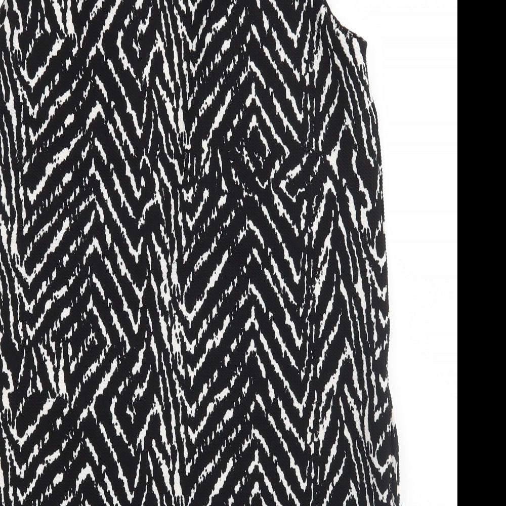 Wallis Womens Black Argyle/Diamond Cardigan Jumper Size S