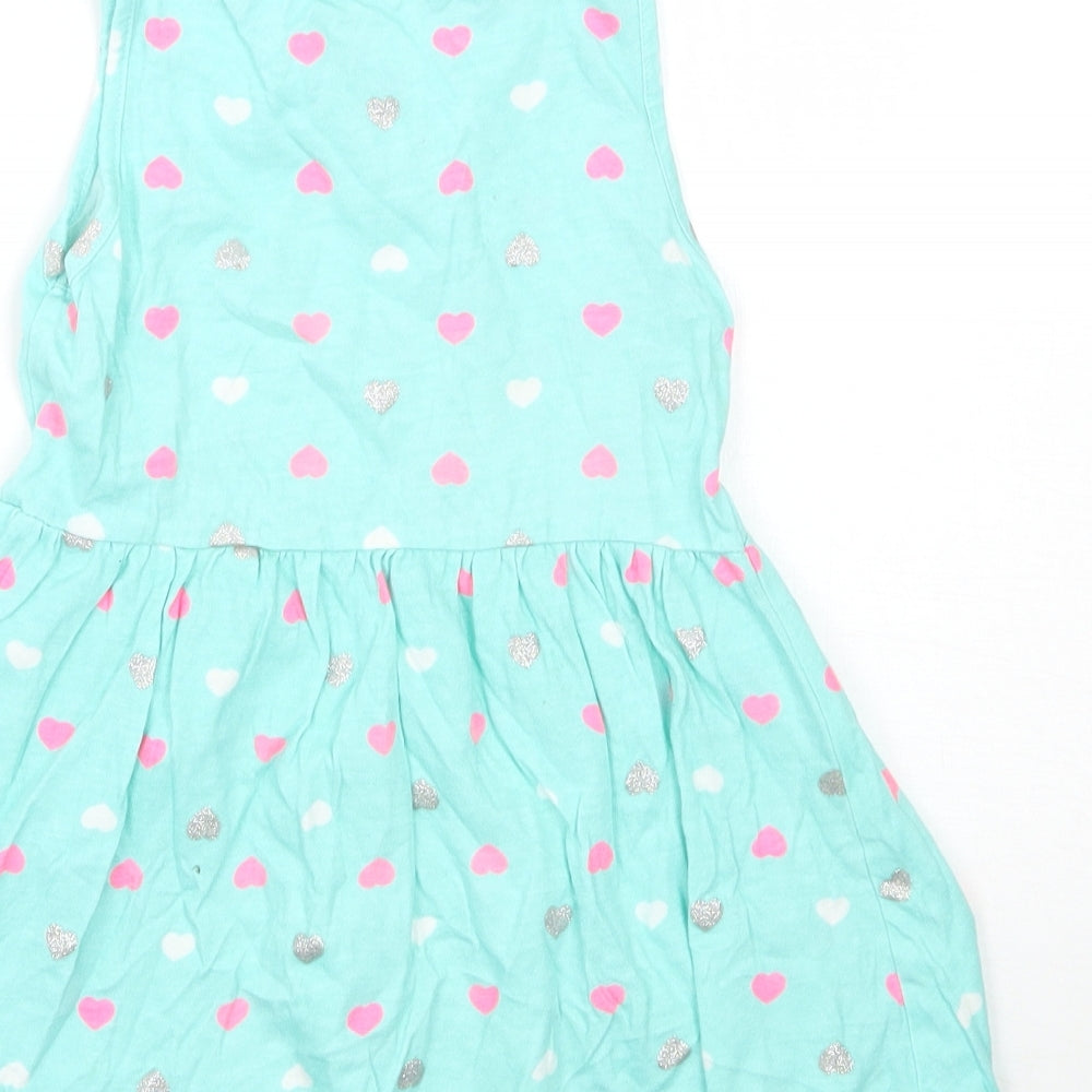Primark Girls Green Geometric A-Line Size 2 Years