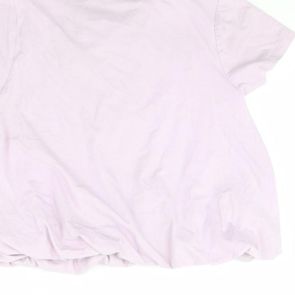 Zara Girls Purple Cropped T-Shirt Size 9 Years