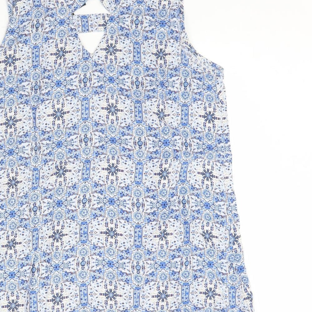 New Look Womens Blue Fair Isle Basic Tank Size 10