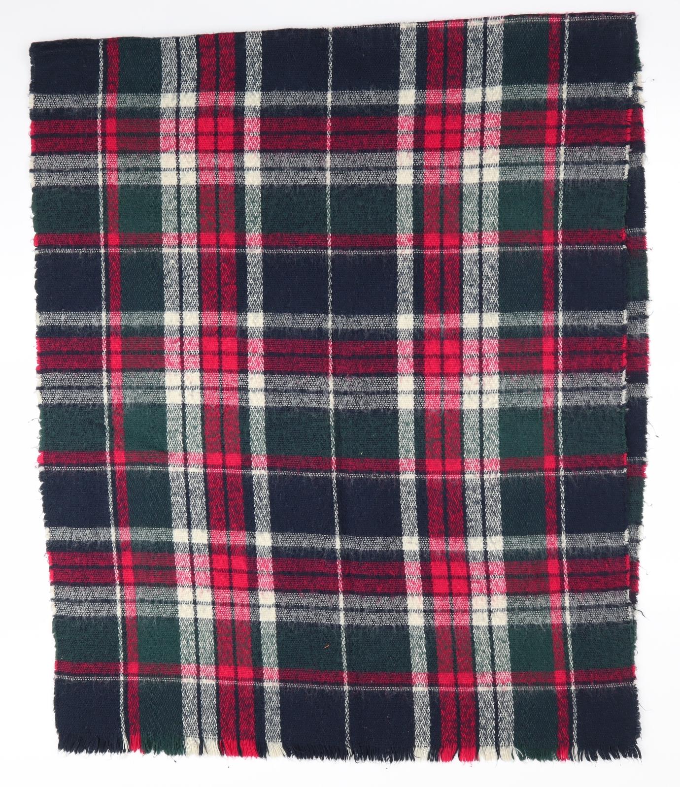 Preworn Womens Green Check Shawl/Wrap
