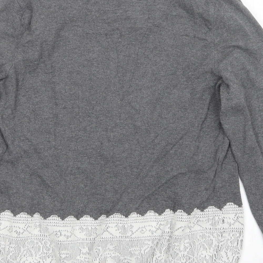 Dorothy Perkins Womens Grey Pullover Jumper Size 12