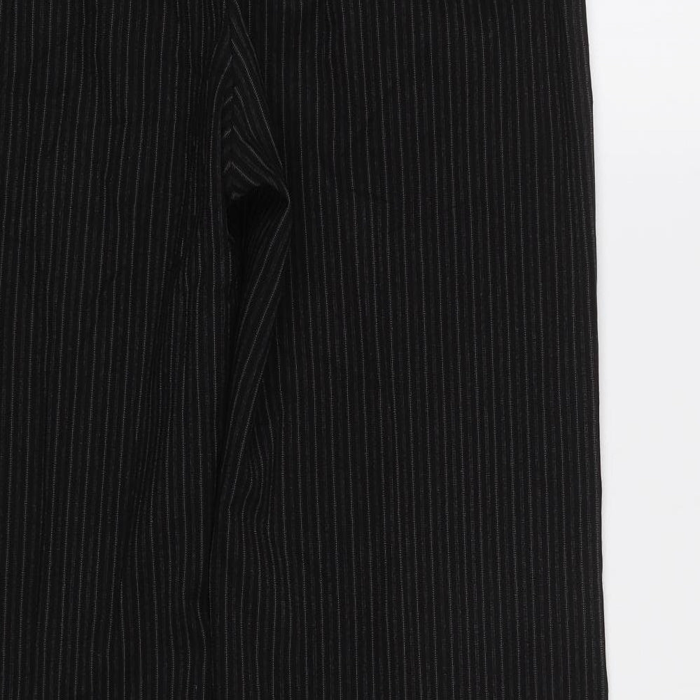Dorothy Perkins Womens Black Striped Dress Pants Trousers Size 12 L31 in