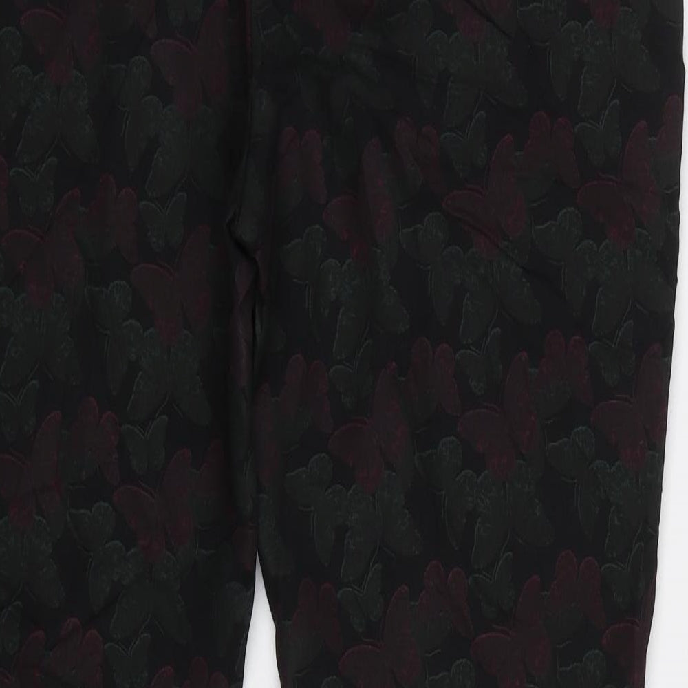 Next Womens Green Floral Jegging Trousers Size 12 L27 in