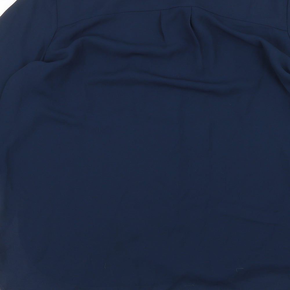 Selected Femme Womens Blue Basic Button-Up Size 6