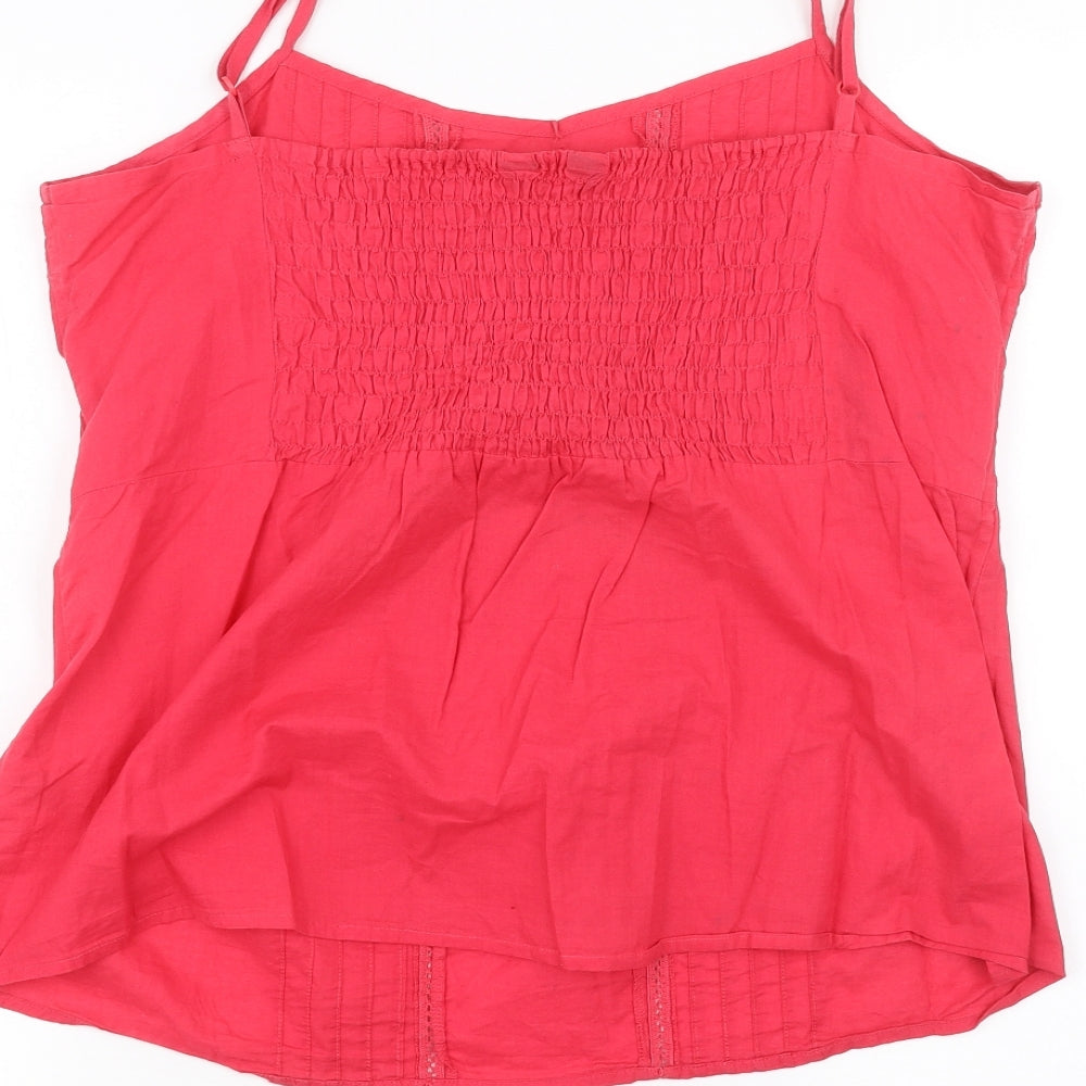 Dorothy Perkins Womens Red Basic T-Shirt Size 16