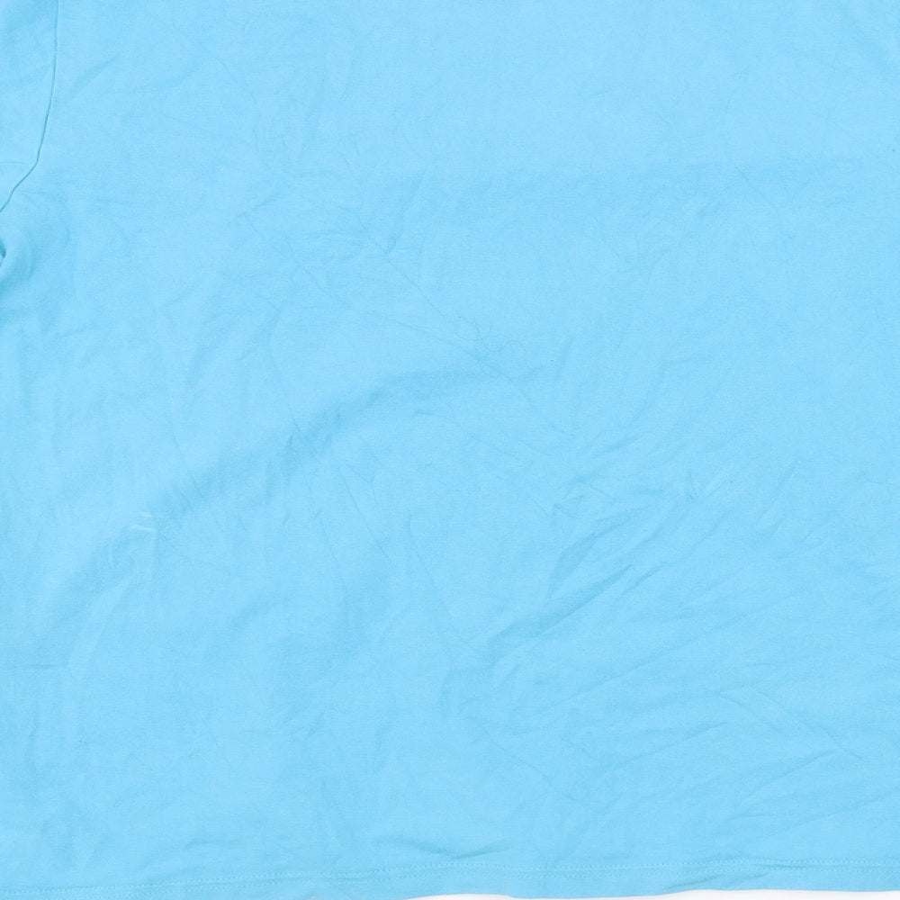 Black Pepper Womens Blue Basic T-Shirt Size 12