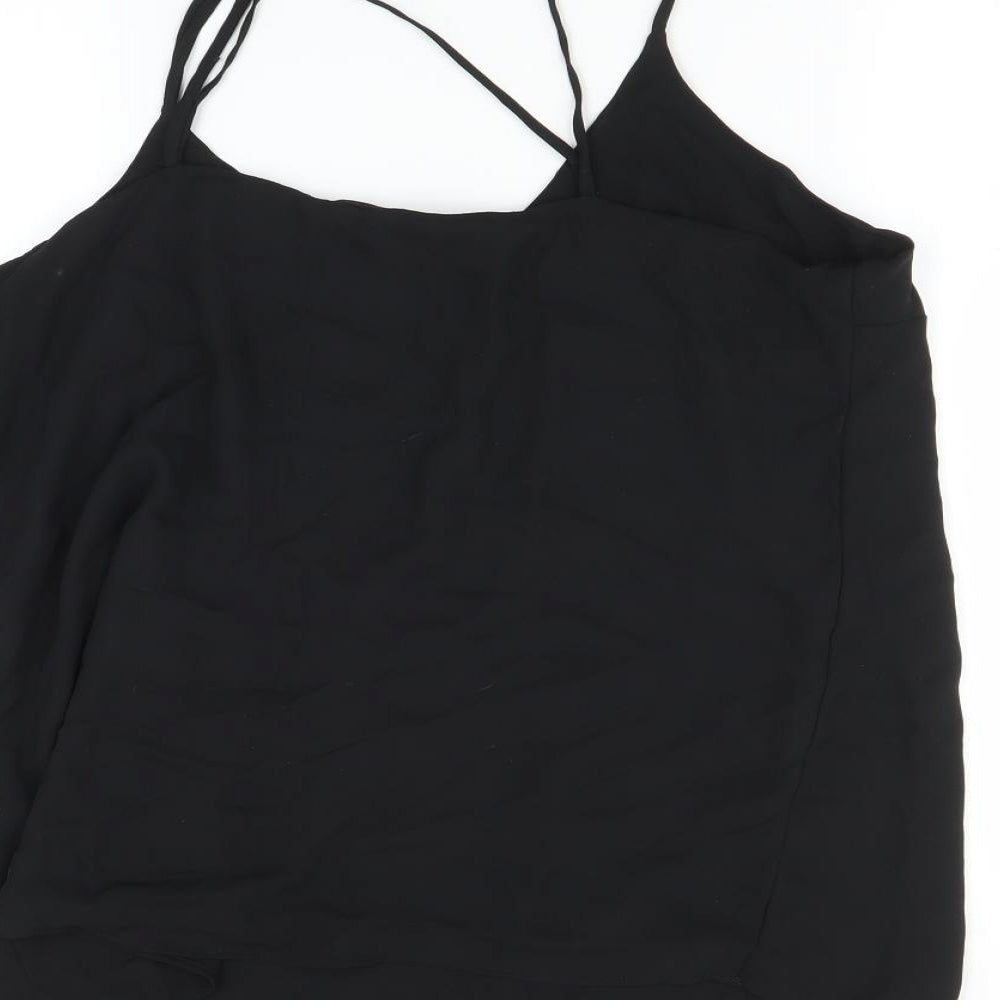 Peacocks Womens Black Camisole T-Shirt Size 14