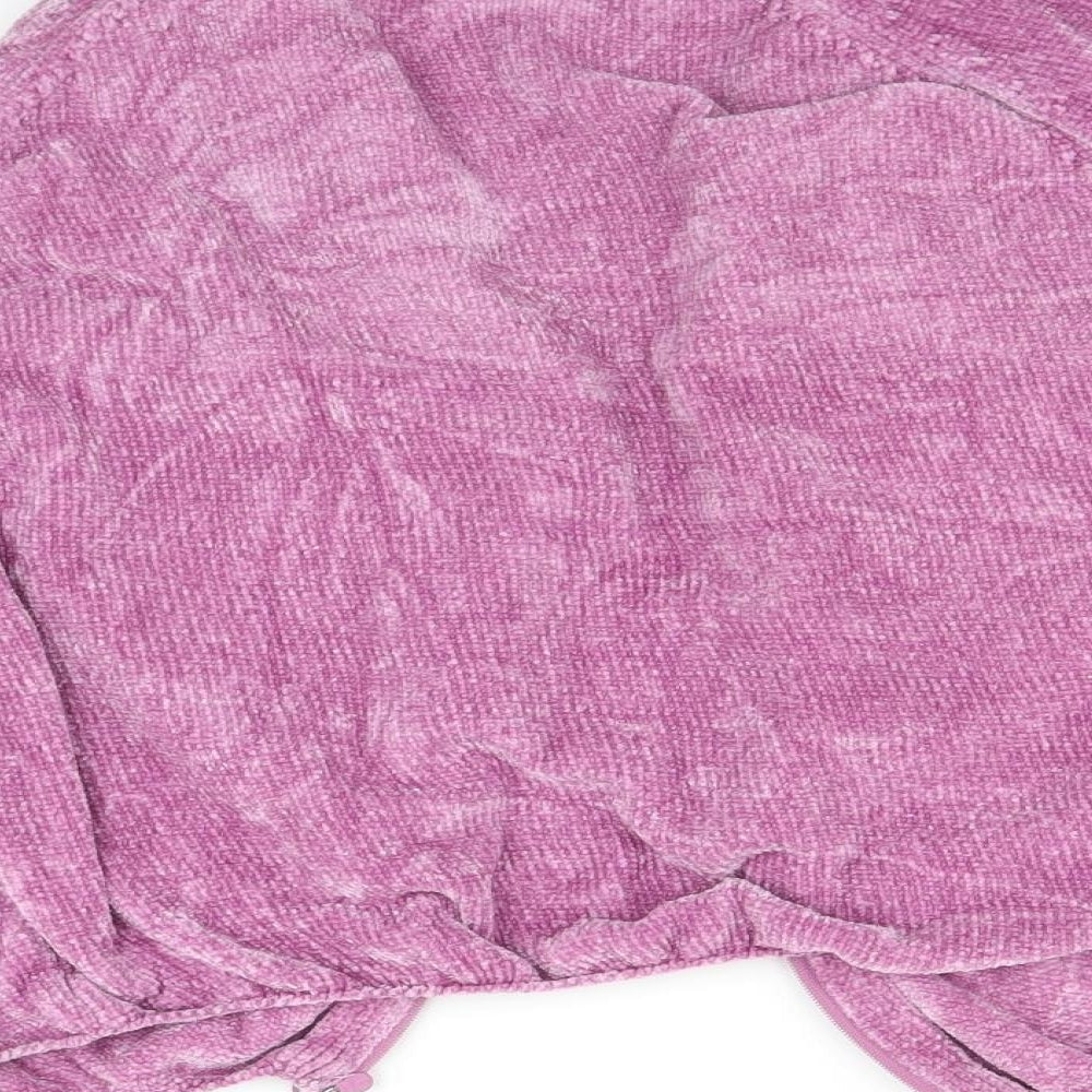 United Colours of Benetton Girls Purple Striped Cape Jumper Size 13-14 Years