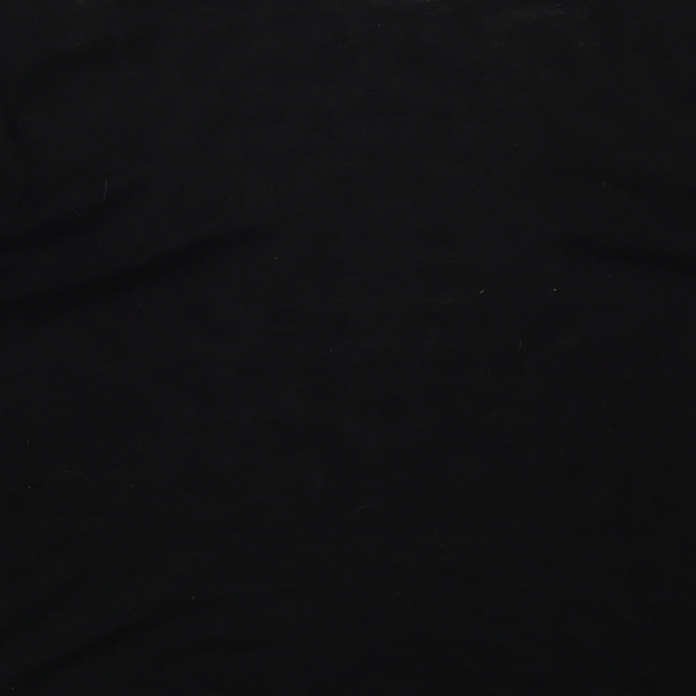 Warehouse Womens Black Animal Print Basic T-Shirt Size 10 - Blue