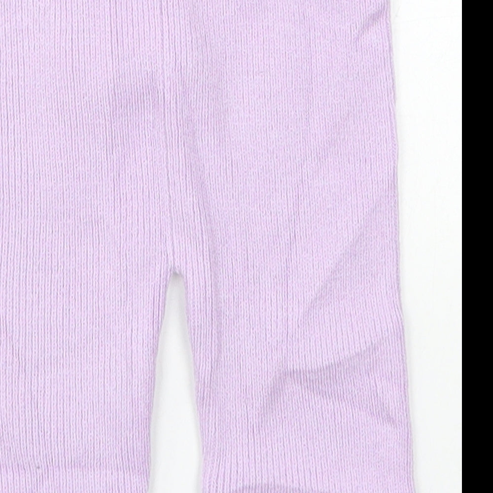 Marks & Spencer Girls Purple Sweatpants Trousers Size 6-9 Months