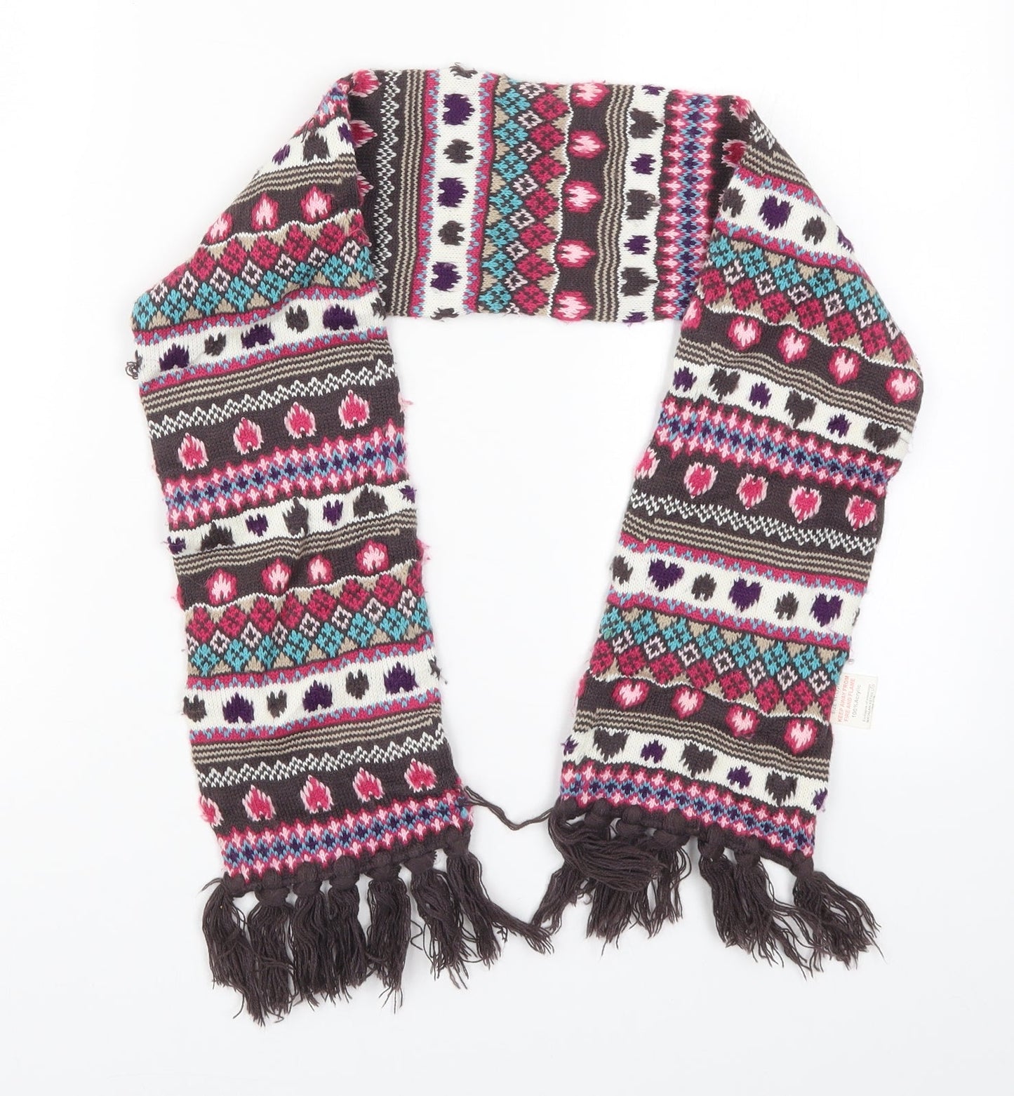 Matalan Girls Multicoloured Geometric Rectangle Scarf Scarves & Wraps One Size