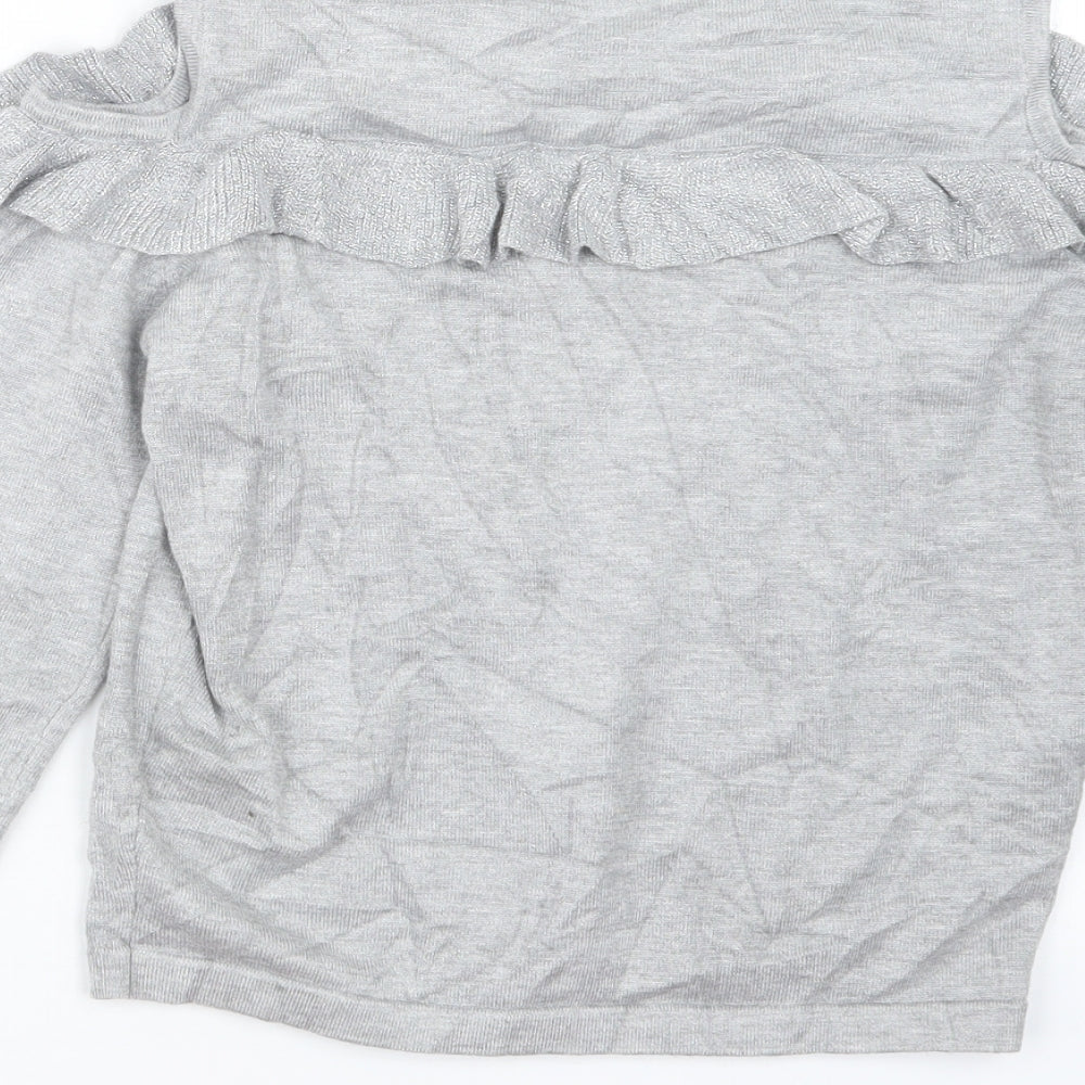Miss E-vie Girls Grey Pullover Jumper Size 11-12 Years
