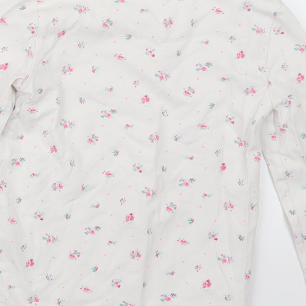 Marks & Spencer Girls White Floral Top Pyjama Set Size 6-7 Years