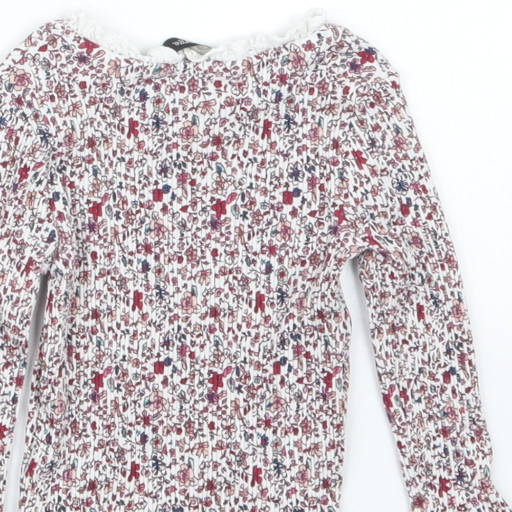 George Purple Floral Basic T-Shirt Size 12-18 Months