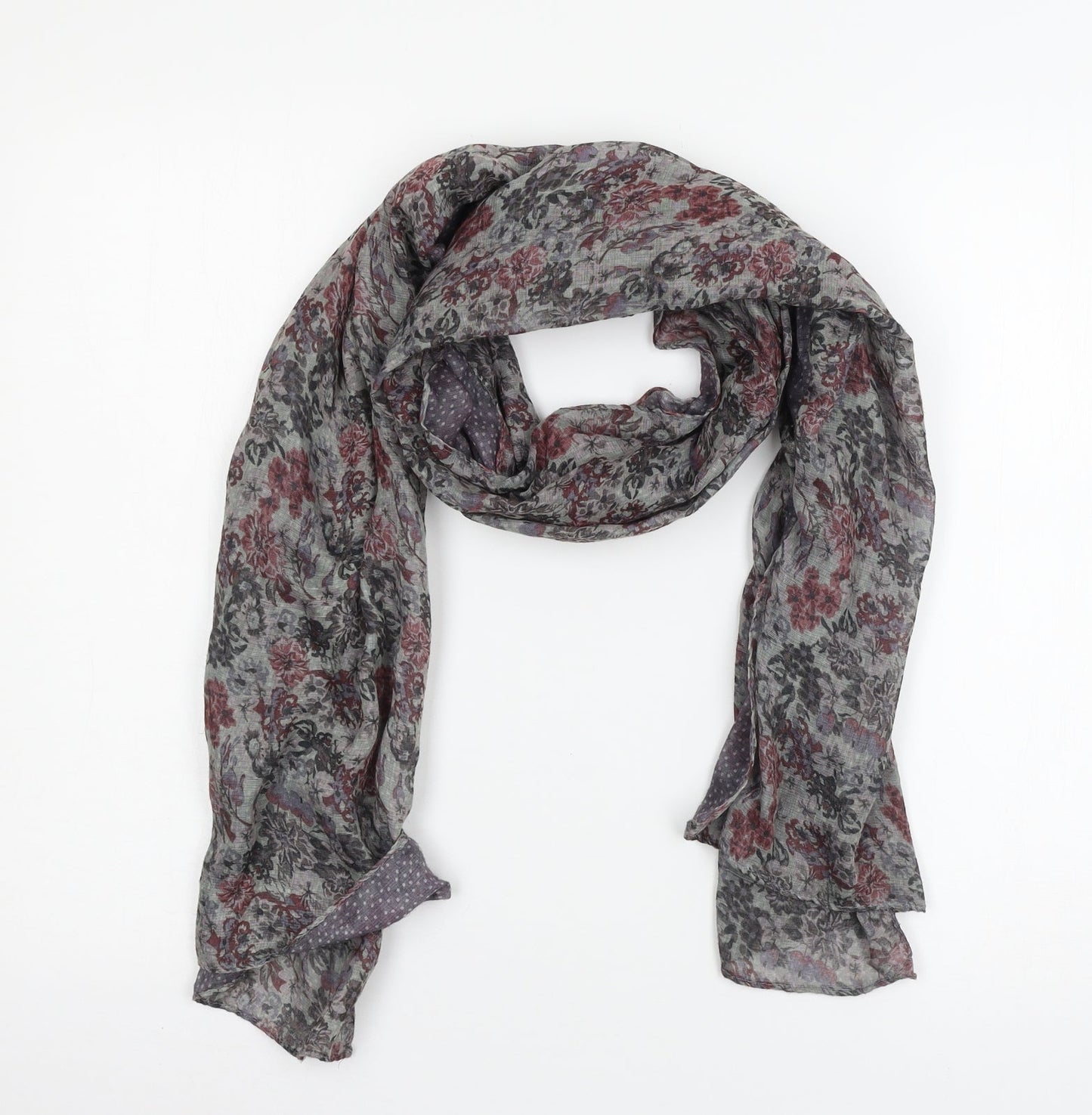 Preworn Womens Purple Floral Scarf