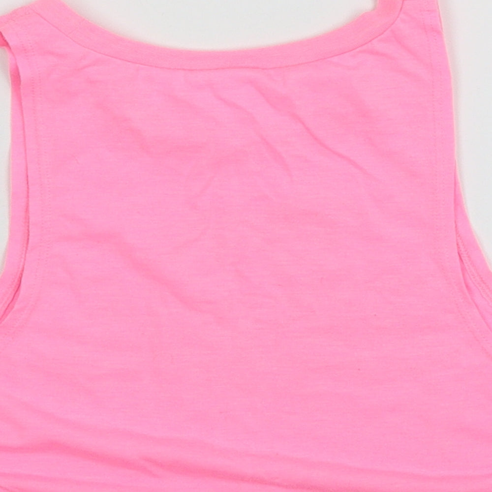 Lonsdale Girls Pink Jersey Basic Tank Size 7-8 Years