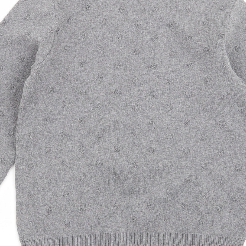 Mango Womens Grey Polka Dot Pullover Jumper Size S