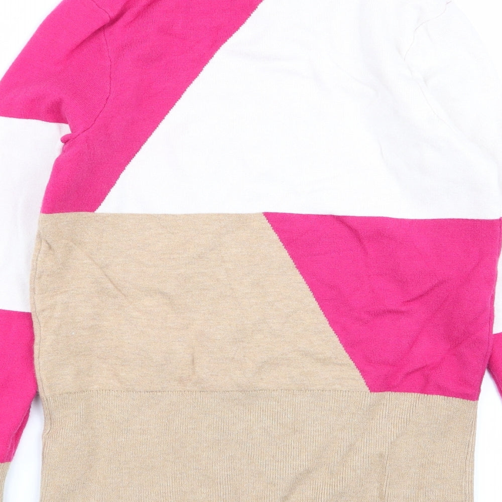 M&S Womens Multicoloured Pullover Jumper Size 10