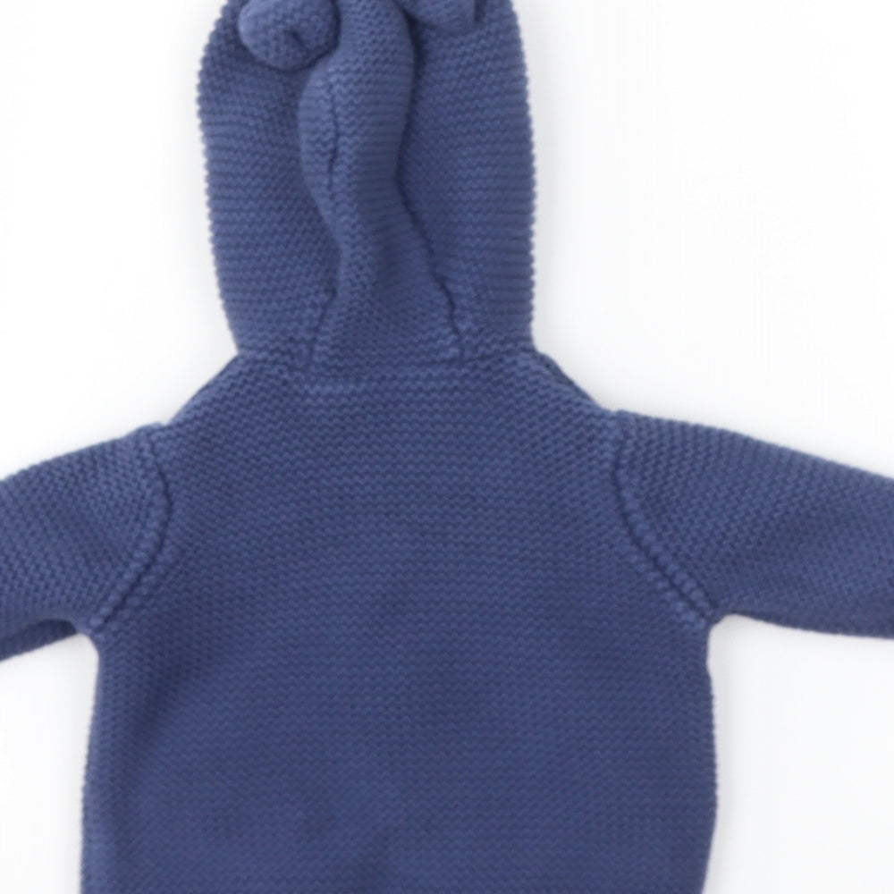 M&S Boys Blue Basic Jacket Coatigan Size 3-6 Months