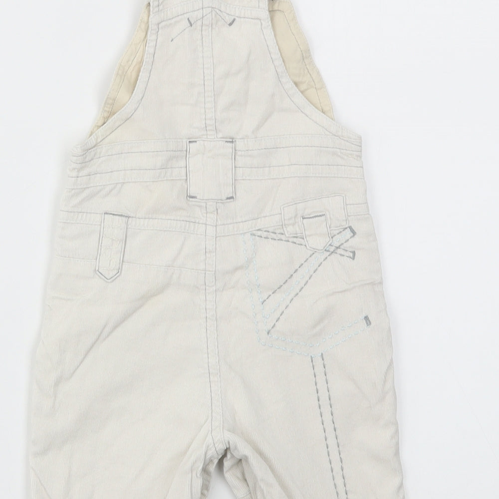 NEXT Baby Ivory Dungaree One-Piece Size 3-6 Months