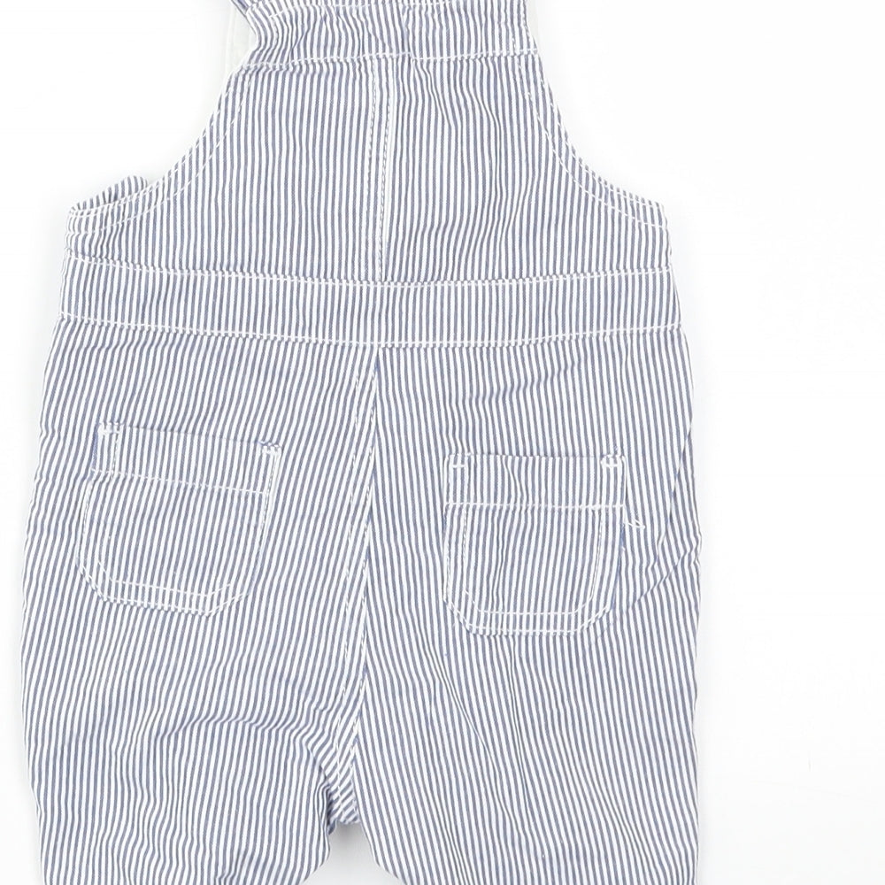JHON LEWIS Boys Blue Striped Babygrow One-Piece Size 3-6 Months