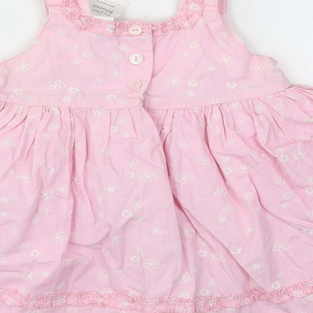 PERFECT PRINCESS Girls Pink Floral Fit & Flare Size 6-9 Months