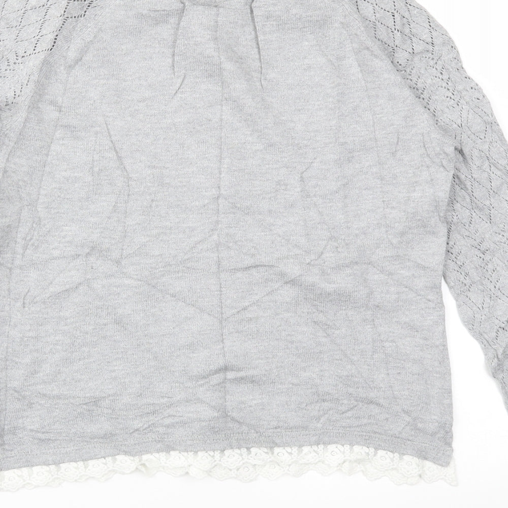 H&M Girls Grey Pullover Jumper Size 14 Years