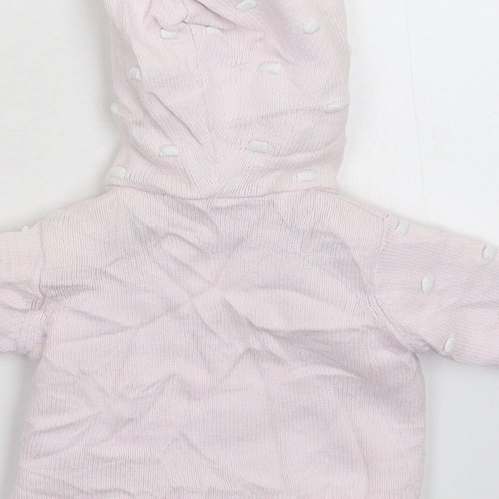 Matalan Girls Pink Knit Jacket Coatigan Size 0-3 Months