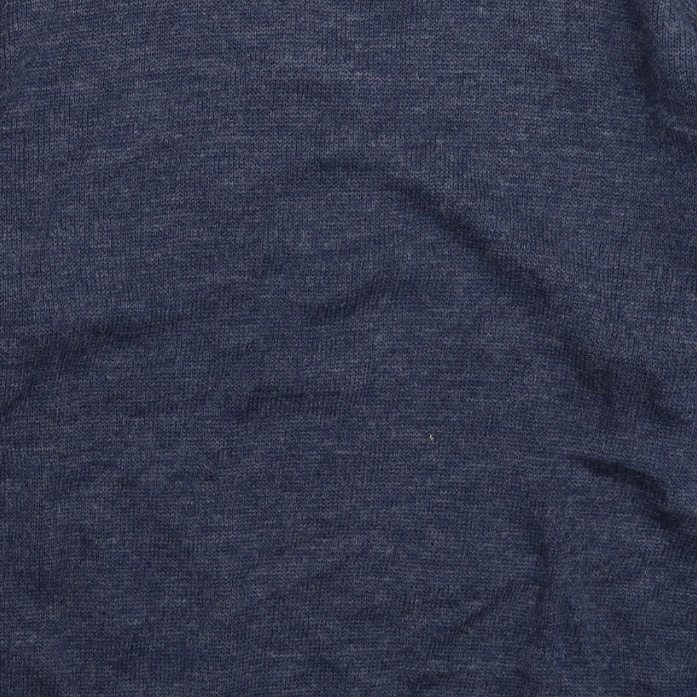 Daxon Mens Blue Knit Pullover Jumper Size XL