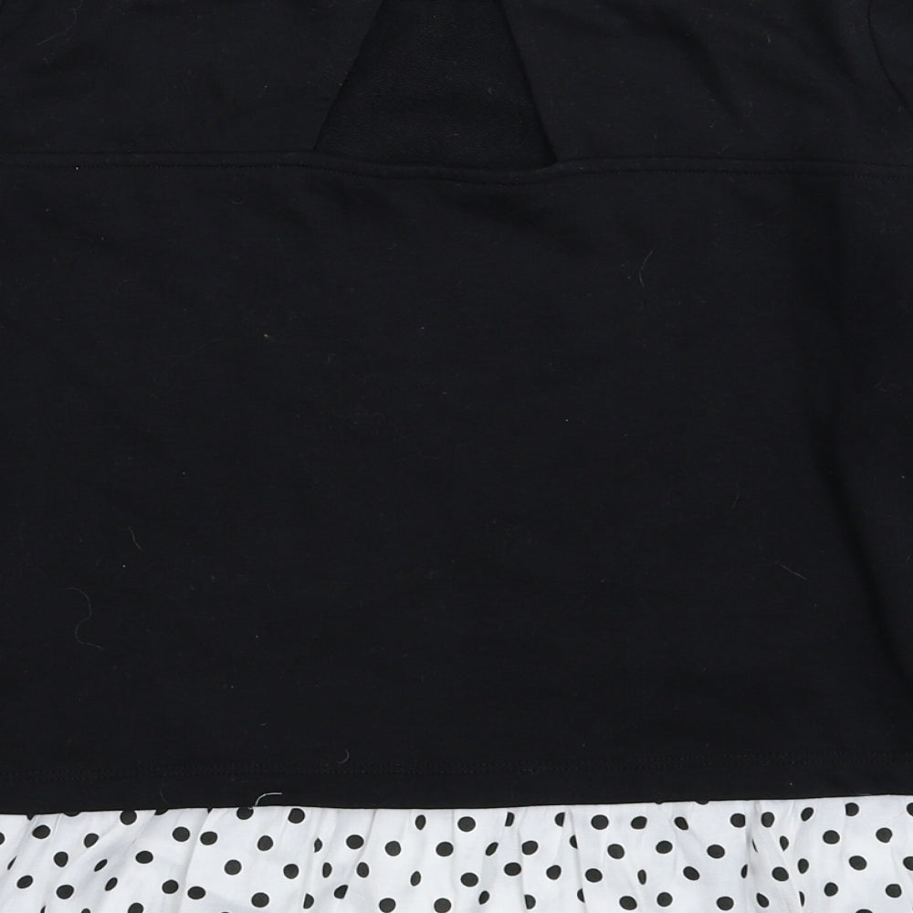 VERO MODA Womens Black Spotted Pullover Sweatshirt Size S