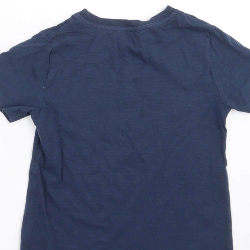 M&Co Boys Blue Basic T-Shirt Size 7-8 Years