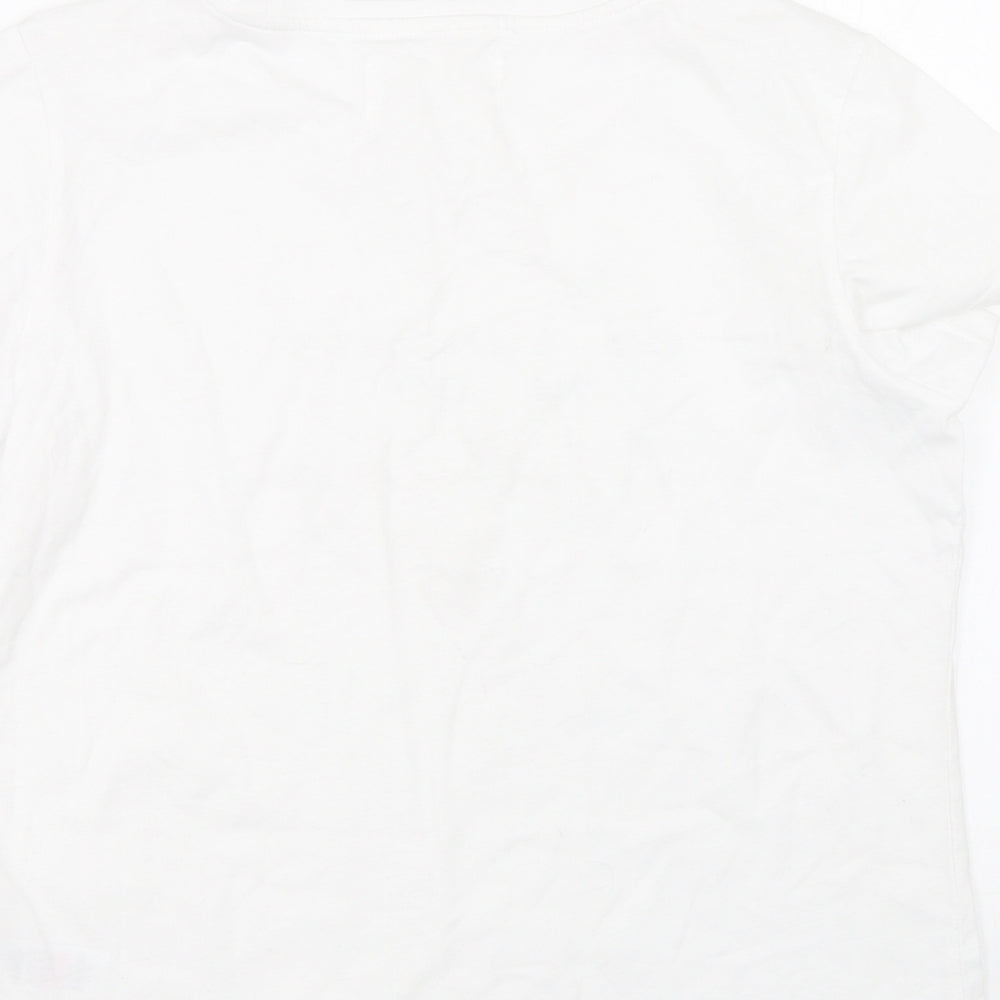 F&F Womens White Top Pyjama Top Size S