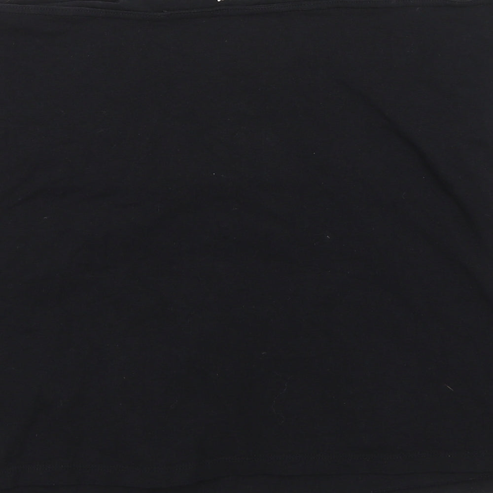 Nutmeg Womens Black Wrap T-Shirt Size 18