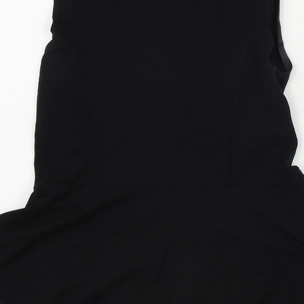 New Look Womens Black Basic T-Shirt Size 10