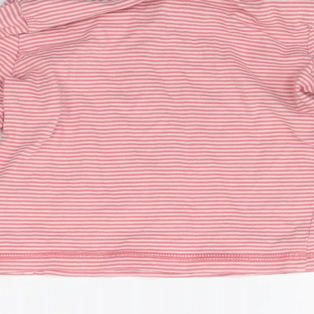 TU Girls Pink Striped Basic T-Shirt Size 4-5 Years