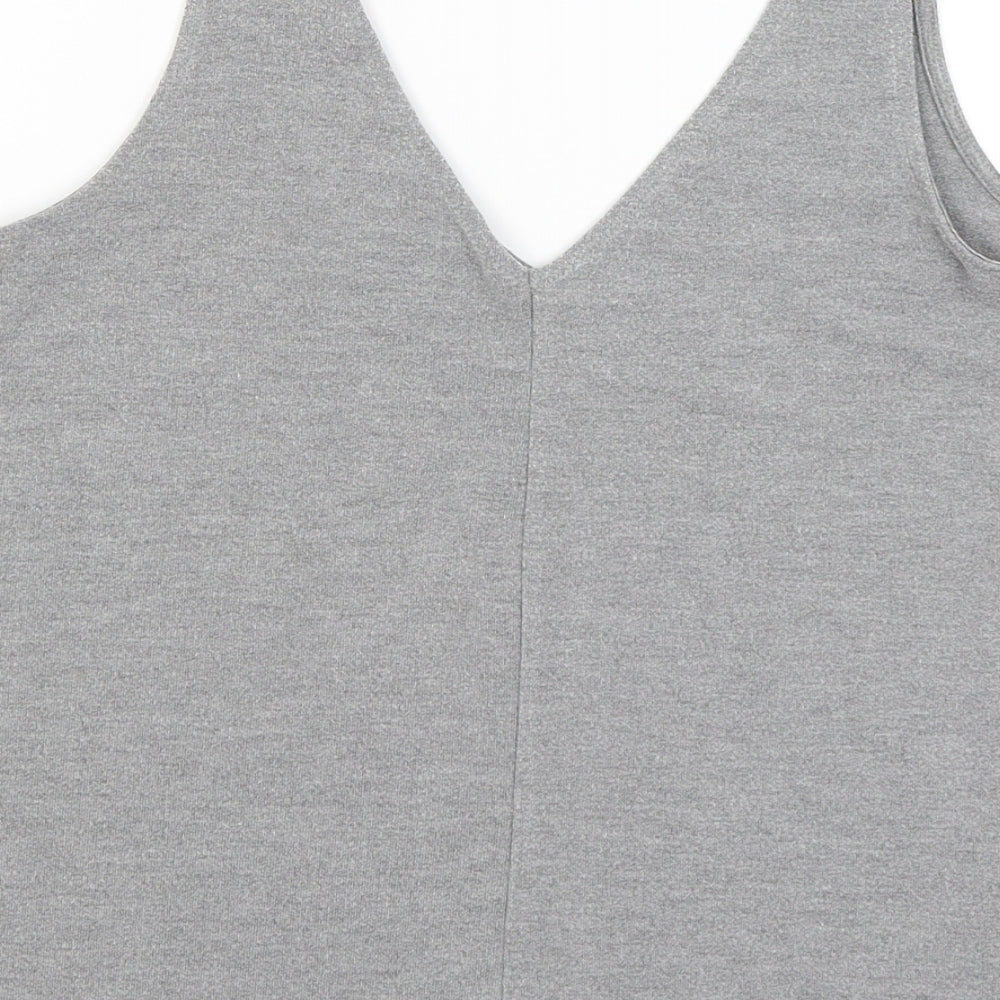 Topshop Womens Grey Basic Tank Size 8