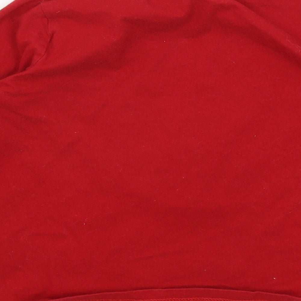 Primark Boys Red Basic T-Shirt Size 3-4 Years - Reindeer